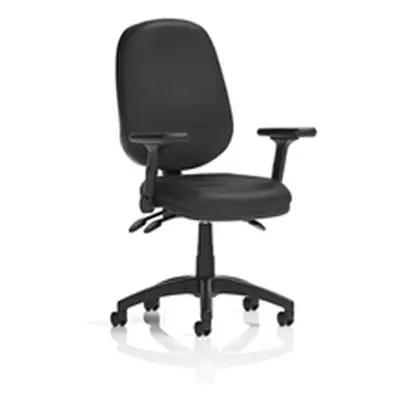 Eclipse Plus III Operator Chair Black Bonded Leather Adjustable Arms