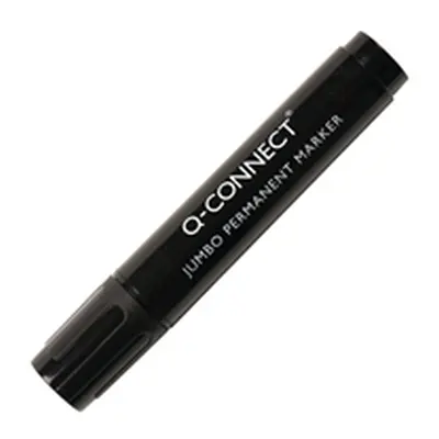 Q-Connect Jumbo Permanent Marker Pen Chisel Tip Black Pk 10 - KF00270