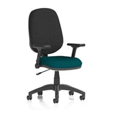 Eclipse Plus I Operator Chair Maringa Teal Adjustable Folding Arms