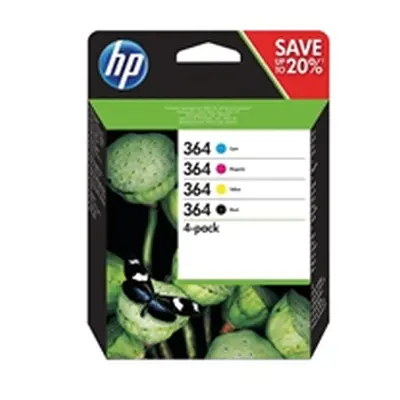 HP 364 4pk Black/Cyan/Magenta/Yellow Ink Cartridges (N9J73AE)