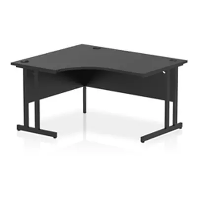 Impulse 1400 LH Crescent Desk Black/Black Cantilever Leg