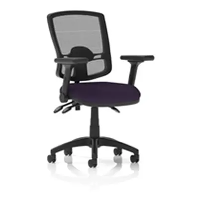 Eclipse Plus III Operator Chair Mesh Back Seat Purple Adjustable Arms