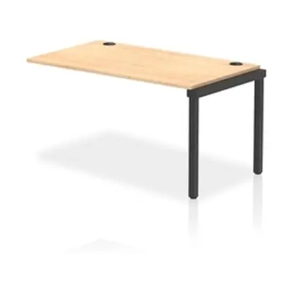 Impulse Bench Single Row Ext Kit 1400 Black Frame Bench Desk Maple