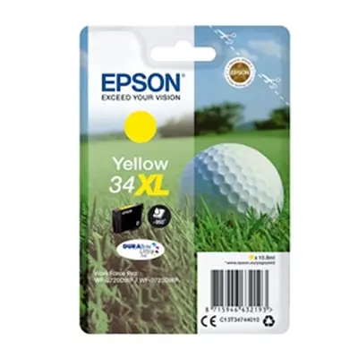 Epson 34XL Ink Cartridge DURABrite Ultra High Yield Golf Ball Yellow