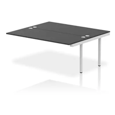 Impulse Bench B2B Ext Kit 1800 Silver Frame Office Bench Desk Black