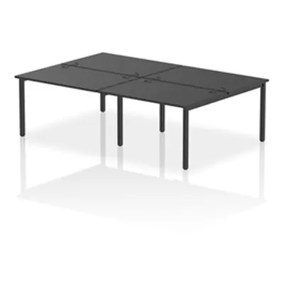 Impulse Bench B2B 4 Person 1200 Black Frame Office Bench Desk Black