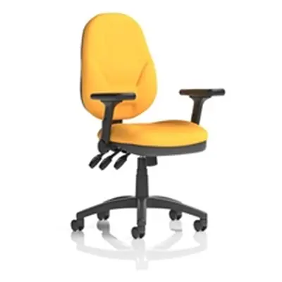 Eclipse Plus XL Operator Chair Senna Yellow Adjustable Folding Arms