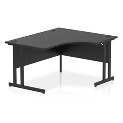 Impulse 1400 RH Crescent Desk Black Top Black Cantilever Leg