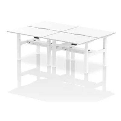 Air B2B 1200x800 Adjustable 4P Bench Desk Scalloped White/White