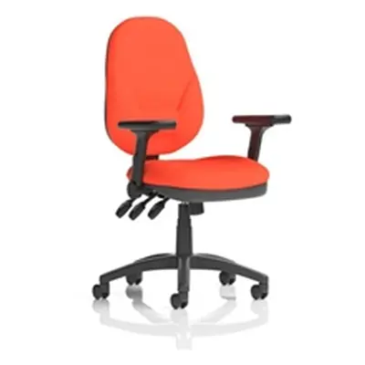 Eclipse Plus XL Operator Chair Tabasco Orange Adjustable Folding Arms