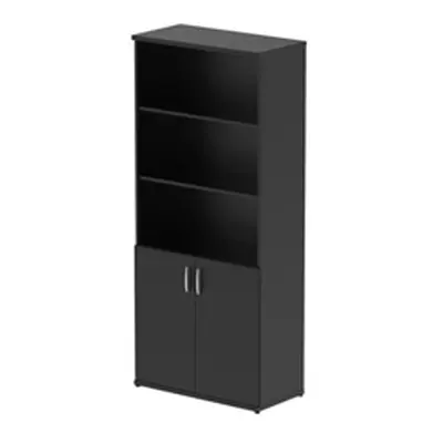 Impulse 2000mm Open Shelves Cupboard Black