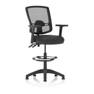 Eclipse Plus II Operator Chair Mesh Back Black Leather Draughtsman Kit