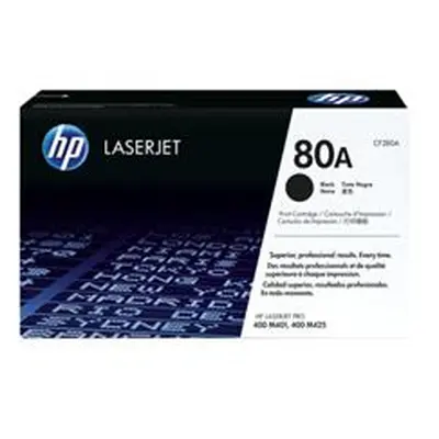 HP 80A Black Original LaserJet Toner Cartridge (CF280A)