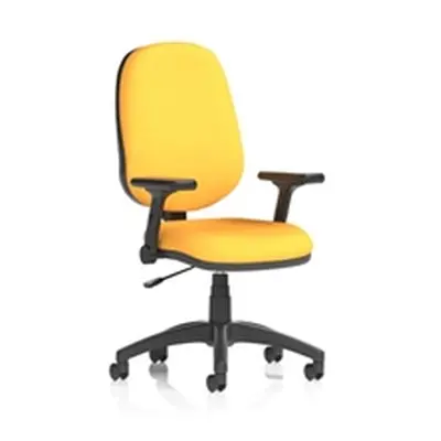 Eclipse Plus I Operator Chair Senna Yellow Adjustable Folding Arms