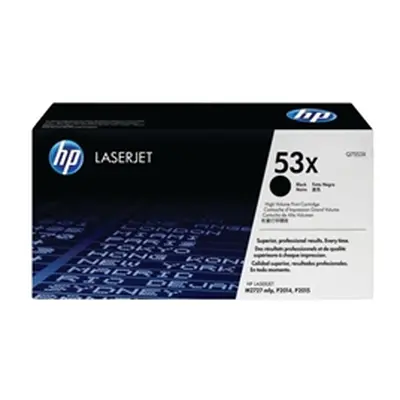 HP 53X High Yield Black Original LaserJet Toner Cartridge (Q7553X)