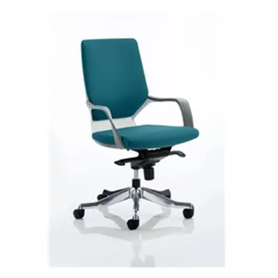 Xenon Executive Chair White Medium Aqua Back Kingfisher Col