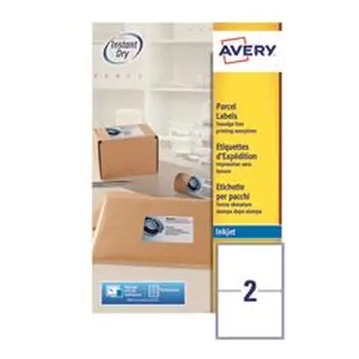 Avery Inkjet Parcel Labels QuickDRY 199.6 x 143.5mm 2 Per - J8168-25