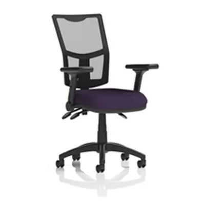 Eclipse Plus III Operator Chair Mesh Back With Purple Adjustable Arms