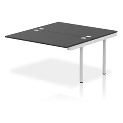 Impulse Bench B2B Ext Kit 1400 Silver Frame Office Bench Desk Black