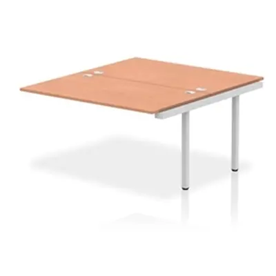 Impulse Bench B2B Ext Kit 1400 Silver Frame Office Bench Desk Beech