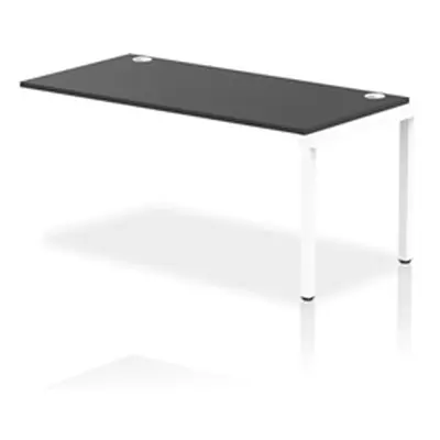 Impulse Bench Single Row Ext Kit 1600 White Frame Bench Desk Black