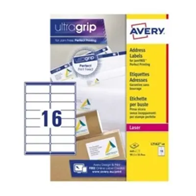 Avery Addressing Labels 16 Per Sheet White [640 Labels] - L7162-40