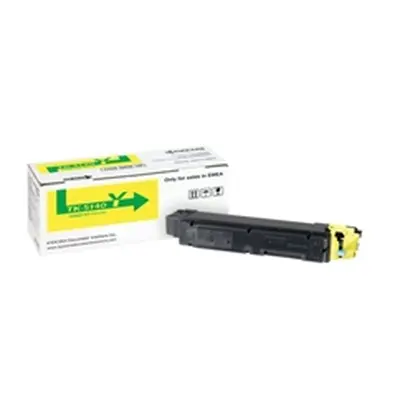 Kyocera TK-5140Y (Yield: 5,000 Pages) Yellow Laser Toner Cartridge