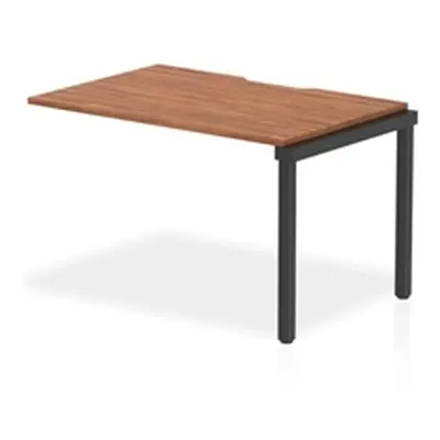 Evolve Plus 1200mm Single Row Bench Desk Ext Kit Walnut/Black