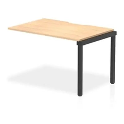 Evolve Plus 1200mm Single Row Bench Desk Ext Kit Maple Top Black Frame