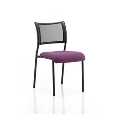 Brunswick Visitor Chair Purple Colour Seat Black Frame With