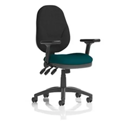 Eclipse Plus XL Operator Chair Maringa Teal Adjustable Folding Arms