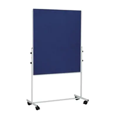 Bi-Office Mobile Felt Board 1500x1200mm Blue