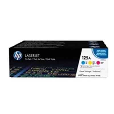 HP 125A 3-pack Cyan/Magenta/Yellow Original Toner Cartridges (CF373AM)