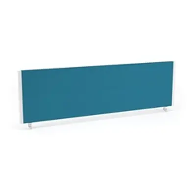 Impulse/Evolve Plus Bench Screen 1400 Bespoke Maringa Teal White Frame