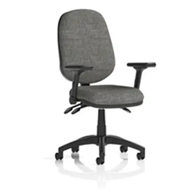 Eclipse Plus III Operator Chair Charcoal Adjustable Folding Arms