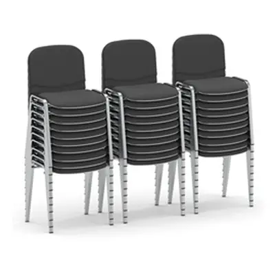 ISO Stacking Chair Charcoal Fabric Chrome Frame (Bundle of 30)