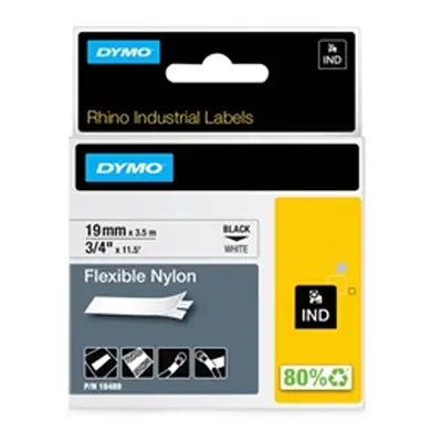 Dymo RhinoPRO Industrial Flexible Tape 19mm White - 18759/S0718120