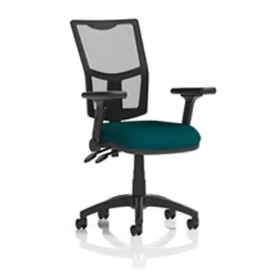 Eclipse Plus II Operator Chair Mesh Back Seat Teal Adjustable Arms