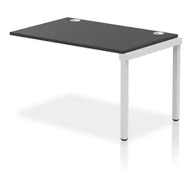 Impulse Bench Single Row Ext Kit 1200 Silver Frame Bench Desk Black