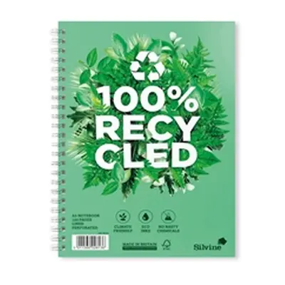 Silvine Premium Notebook Recycled Wirebound Ruled 120pp 80gsm - R103