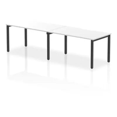 Evolve Plus 1400mm Single Row 2 Person Bench Desk White/Black