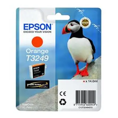 Epson Puffin T3249 14ml Ultrachrome Hi-Gloss2 Orange Ink C13T32494010