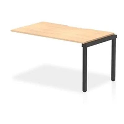 Evolve Plus 1400mm Single Row Bench Desk Ext Kit Maple Top Black Frame