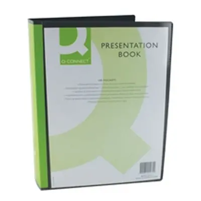 Q-Connect Presentation Display Book 100 Pocket A4 Black Ref KF01271