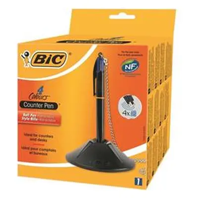 Bic 4 Colour Desk Pen Medium Point Refillable Retractable - 918515