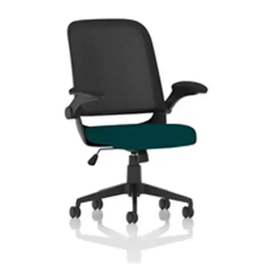 Crew Task Operator Fabric Seat Maringa Teal Mesh Chair Folding Arms