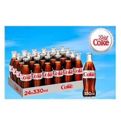 Coca Cola Diet GLASS Bottles 24x330ml