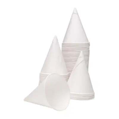 4oz Water Drinking Cone Cup White (5000 Pack)