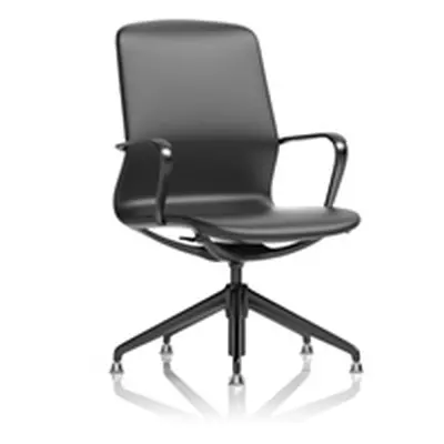 Lucia Executive Chair Black Frame With Chrome Glides