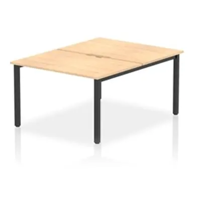 Evolve Plus 1200mm B2B 2 Person Bench Desk Maple Top Black Frame